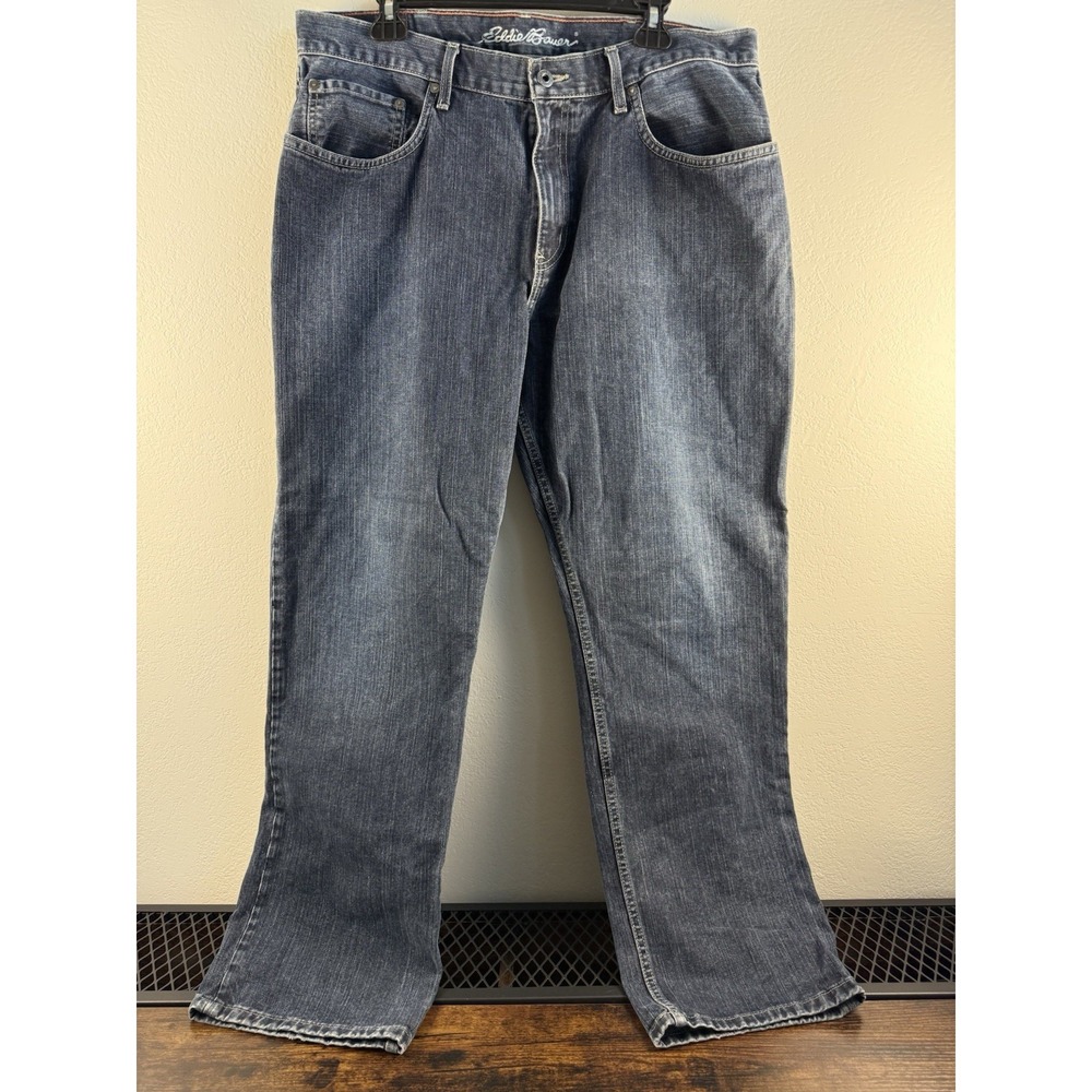 Eddie Bauer Relaxed Fit Jeans‎ 38x32 Mens Blue Medium Wash Bootcut Denim